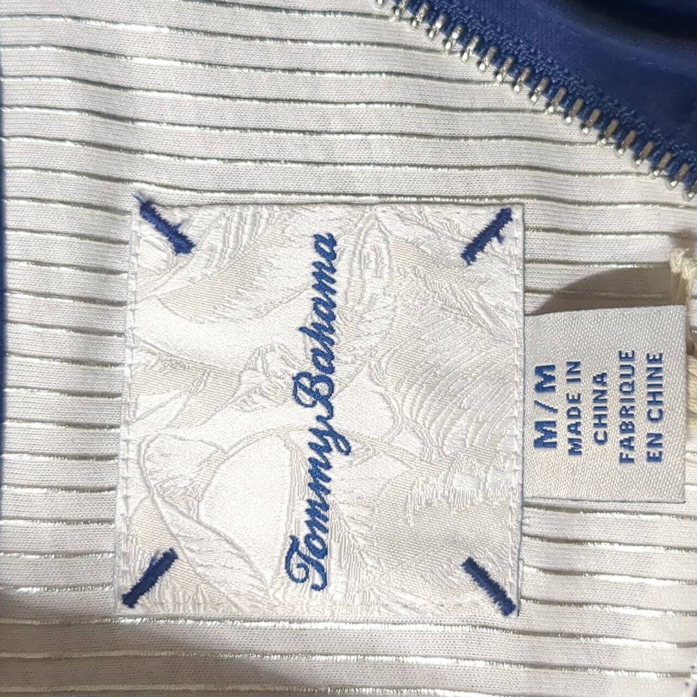 Tommy Bahama 1/2 Zip Long Sleeve Pullover Pima Cotton Outdoor Women's Sz M NWT - Picture 8 of 8